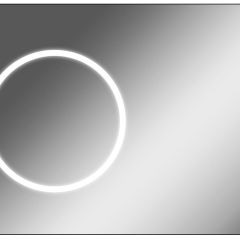 Зеркало Eclipse 100 black с подсветкой Sansa (SE1032Z) в Нытве - nytva.mebel24.online | фото