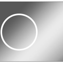 Зеркало Eclipse 90 black с подсветкой Sansa (SE1031Z) в Нытве - nytva.mebel24.online | фото