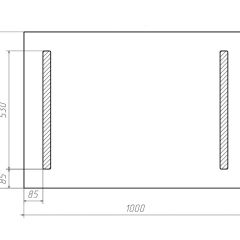 Зеркало Good Light 2-100 с подсветкой Домино (GL7016Z) в Нытве - nytva.mebel24.online | фото 3