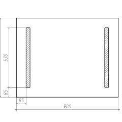 Зеркало Good Light 2-90 с подсветкой Домино (GL7015Z) в Нытве - nytva.mebel24.online | фото 6