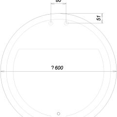 Зеркало Halo 600х600 с тёплой подсветкой Sansa (SH1065Z) в Нытве - nytva.mebel24.online | фото 2