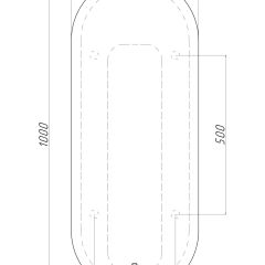 Зеркало Кито 1000х400 с подсветкой Домино (GL7047Z) в Нытве - nytva.mebel24.online | фото 2