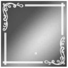 Зеркало Луандра 700х700 с подсветкой Домино (GL7035Z) в Нытве - nytva.mebel24.online | фото 1
