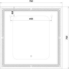 Зеркало Паликир 700х700 с подсветкой Домино (GL7051Z) в Нытве - nytva.mebel24.online | фото 6