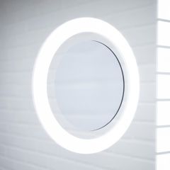 Зеркало Quadro 100 alum (линза) с подсветкой Sansa (SQL1030Z) в Нытве - nytva.mebel24.online | фото 5