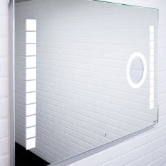 Зеркало Quadro 100 alum (линза) с подсветкой Sansa (SQL1030Z) в Нытве - nytva.mebel24.online | фото 3