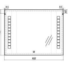 Зеркало Quadro 90 alum с подсветкой Sansa (SQ1018Z) в Нытве - nytva.mebel24.online | фото 7