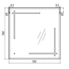 Зеркало Ray 70 black с подсветкой Sansa (SR1038Z) в Нытве - nytva.mebel24.online | фото 6