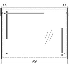 Зеркало Ray 90 black с подсветкой Sansa (SR1036Z) в Нытве - nytva.mebel24.online | фото 6