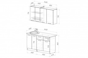 АЛЬБА Кухонный гарнитур Медиум 1400 мм в Нытве - nytva.mebel24.online | фото 2