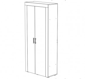 Ангара Шкаф 2-х створчатый (Графит/дуб юкон) в Нытве - nytva.mebel24.online | фото