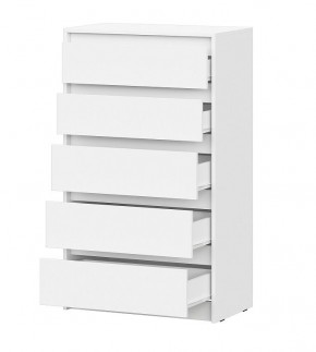 АЙДЕН КМ06-700 Комод 5 ящиков (белый) в Нытве - nytva.mebel24.online | фото 2