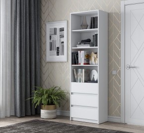 АЙДЕН СТЛ06-600 Стеллаж с 3 ящиками (белый) в Нытве - nytva.mebel24.online | фото
