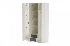 БЕАТРИС Шкаф Трио (дуб крафт белый/антрацит) в Нытве - nytva.mebel24.online | фото 2