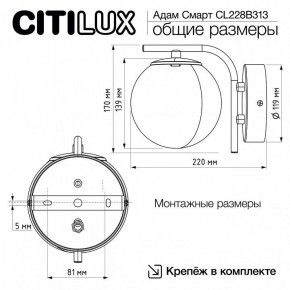 Бра Citilux Адам Смарт CL228B313 в Нытве - nytva.mebel24.online | фото 8