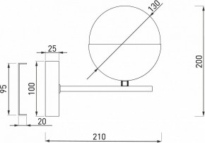 Бра Eurosvet Nuvola 70129/1 латунь в Нытве - nytva.mebel24.online | фото 2