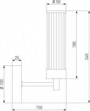 Бра Eurosvet Oriens 60166/1 латунь в Нытве - nytva.mebel24.online | фото 2