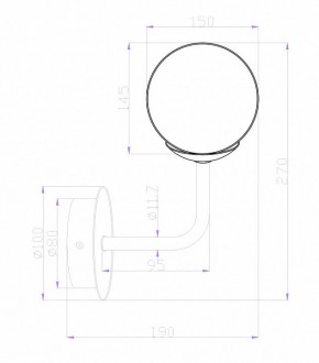Бра Maytoni Erich MOD221-WL-01-G в Нытве - nytva.mebel24.online | фото 2