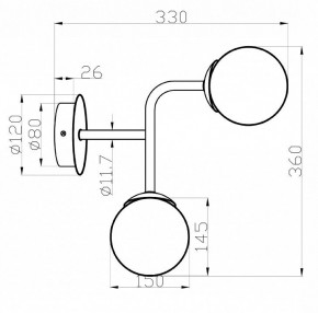 Бра Maytoni Erich MOD221-WL-02-G в Нытве - nytva.mebel24.online | фото 3