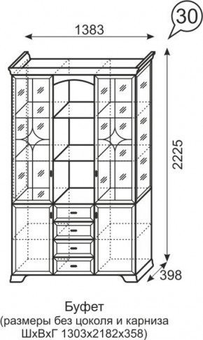 Буфет Венеция 30 бодега в Нытве - nytva.mebel24.online | фото 3