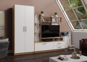 ДАРЬЯ Гостиная (Дуб Вотан/Белый глянец) в Нытве - nytva.mebel24.online | фото