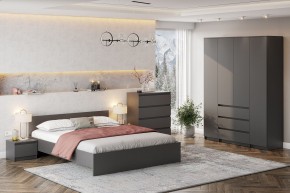 ДЕНВЕР Шкаф четырехстворчатый (Графит серый) в Нытве - nytva.mebel24.online | фото 3