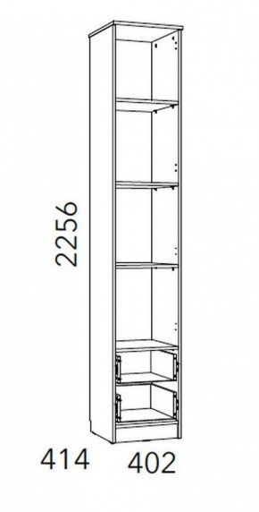 Детская Фанк Шкаф для белья с ящиками НМ 013.01-02 М1 в Нытве - nytva.mebel24.online | фото 3