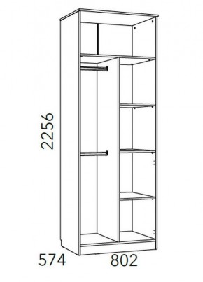 Детская Фанк Шкаф для одежды НМ 014.07 М в Нытве - nytva.mebel24.online | фото 3