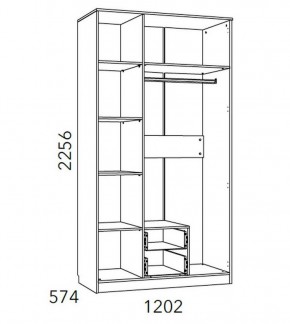 Детская Фанк Шкаф комбинированный НМ 013.08-01 М1 в Нытве - nytva.mebel24.online | фото 3