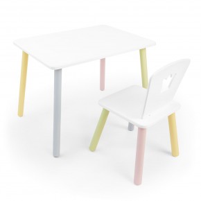 Детский комплект стол и стул «Корона» Rolti Baby (белый/цветной, массив березы/мдф) в Нытве - nytva.mebel24.online | фото