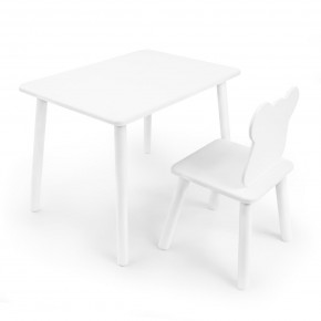 Детский комплект стол и стул «Мишка» Rolti Baby (белый/белый, массив березы/мдф) в Нытве - nytva.mebel24.online | фото