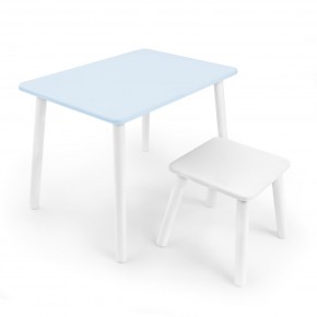 Детский комплект стол и табурет Rolti Baby (голубая столешница/белое сиденье/белые ножки) в Нытве - nytva.mebel24.online | фото 1