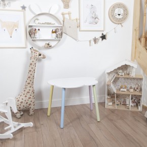 Детский стол Rolti Baby «Облачко»  (белый/цветной, массив березы/мдф) в Нытве - nytva.mebel24.online | фото 1
