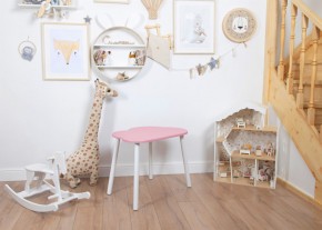 Детский стол Rolti Baby «Облачко»  (розовый/белый, массив березы/мдф) в Нытве - nytva.mebel24.online | фото