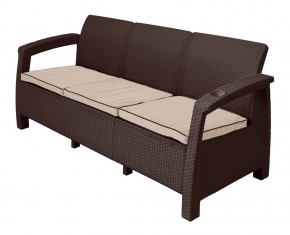 Диван Yalta Premium Sofa 3 Set (Ялта) шоколадный (+подушки под спину) в Нытве - nytva.mebel24.online | фото 1