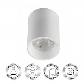 DK3110-WH Светильник накладной IP 20, 10 Вт, GU5.3, LED, белый, пластик в Нытве - nytva.mebel24.online | фото 1