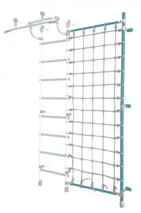 Дополнительная стойка к пристенному ДСК Pastel с сеткой для лазания, цв. бирюзовый в Нытве - nytva.mebel24.online | фото