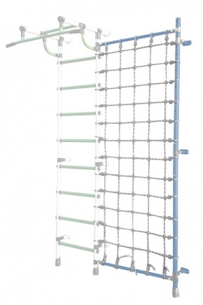 Дополнительная стойка к пристенному ДСК Pastel с сеткой для лазания, цв. голубой в Нытве - nytva.mebel24.online | фото