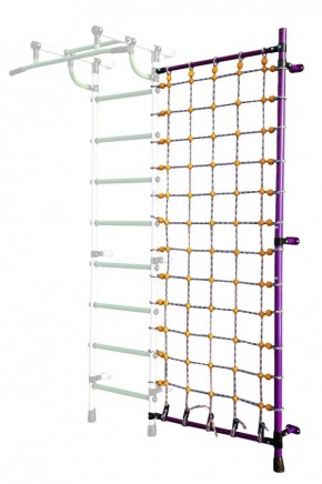 Дополнительная стойка к пристенному ДСК с сеткой для лазания, цв. фиолетовый в Нытве - nytva.mebel24.online | фото