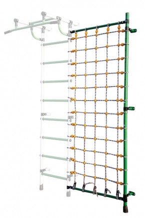 Дополнительная стойка к пристенному ДСК с сеткой для лазания, цв. зеленый в Нытве - nytva.mebel24.online | фото