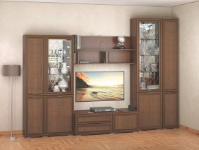 Гостиная-горка Ливорно орех в Нытве - nytva.mebel24.online | фото 1