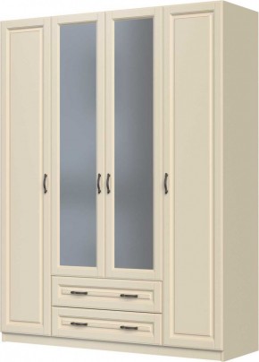 КАНТРИ Шкаф ШР-4 с 2 зерк. (слоновая кость) ЛАК в Нытве - nytva.mebel24.online | фото