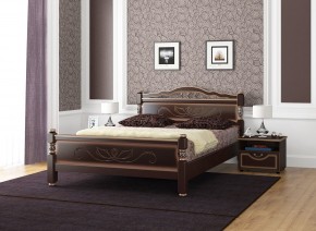 КАРИНА-5 Кровать из массива 1600 (Темный орех) в Нытве - nytva.mebel24.online | фото