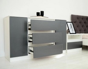 Комод 1200 Парус (Белый/Графит) в Нытве - nytva.mebel24.online | фото 4