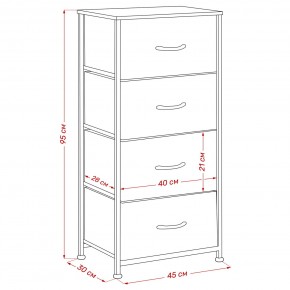 Комод Leset Линкс 4 ящ. (к/з), Каркас Белый, ящики Белые в Нытве - nytva.mebel24.online | фото 8