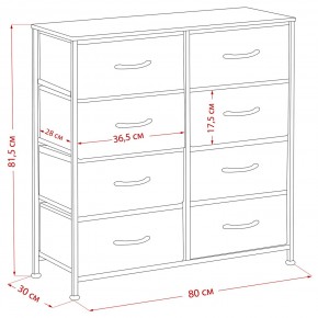 Комод Leset Линкс 8 ящ. (к/з), Каркас Белый, ящики Белые в Нытве - nytva.mebel24.online | фото 8