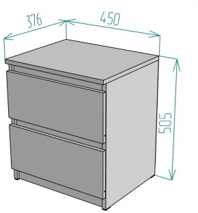 Комод Malta light K127 (тумба прикроватная) в Нытве - nytva.mebel24.online | фото 2