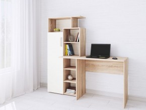 Компьютерный Стол Квартет-7 Дуб сонома/Белый в Нытве - nytva.mebel24.online | фото
