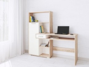 Компьютерный стол Квартет-8 дуб сонома/белый в Нытве - nytva.mebel24.online | фото
