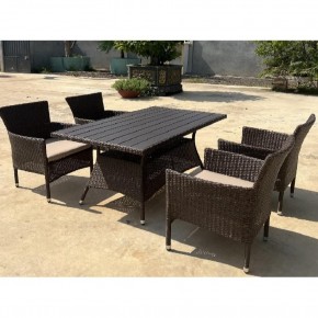 Комплект мебели из иск. ротанга AM-196B/T196 Brown 4Pcs (4+1) в Нытве - nytva.mebel24.online | фото 3